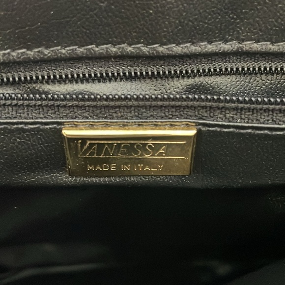 Vanessa Navy Quilted Braided Foldover Shoulder Bag - Picture 6 of 9